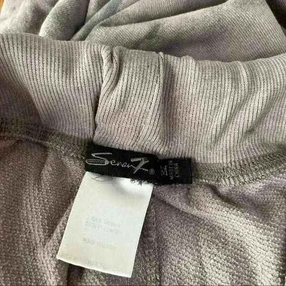 VTG baggy 2000 Y2K Seven lounge low blue gray drawstring capri joggers M - Picture 4 of 4